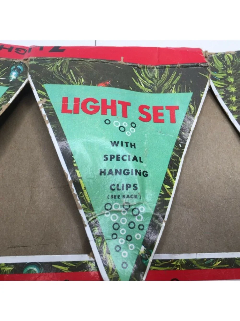 Vintage Christmas 7 Continuous Bubbling Bubble Lights Empty Box